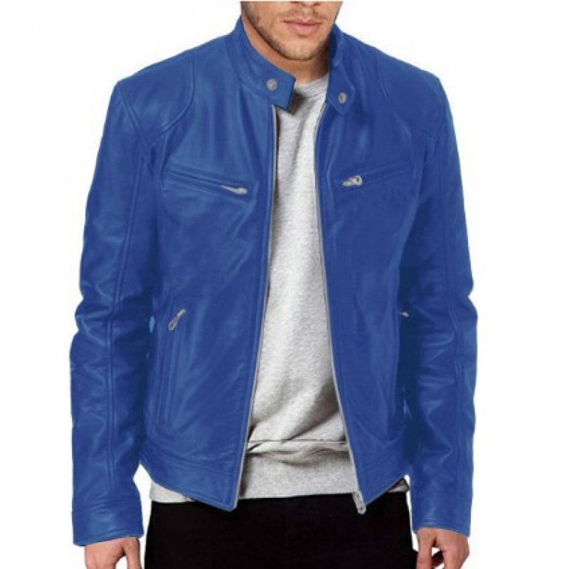 Biker Casual Zipper Leather Jacket