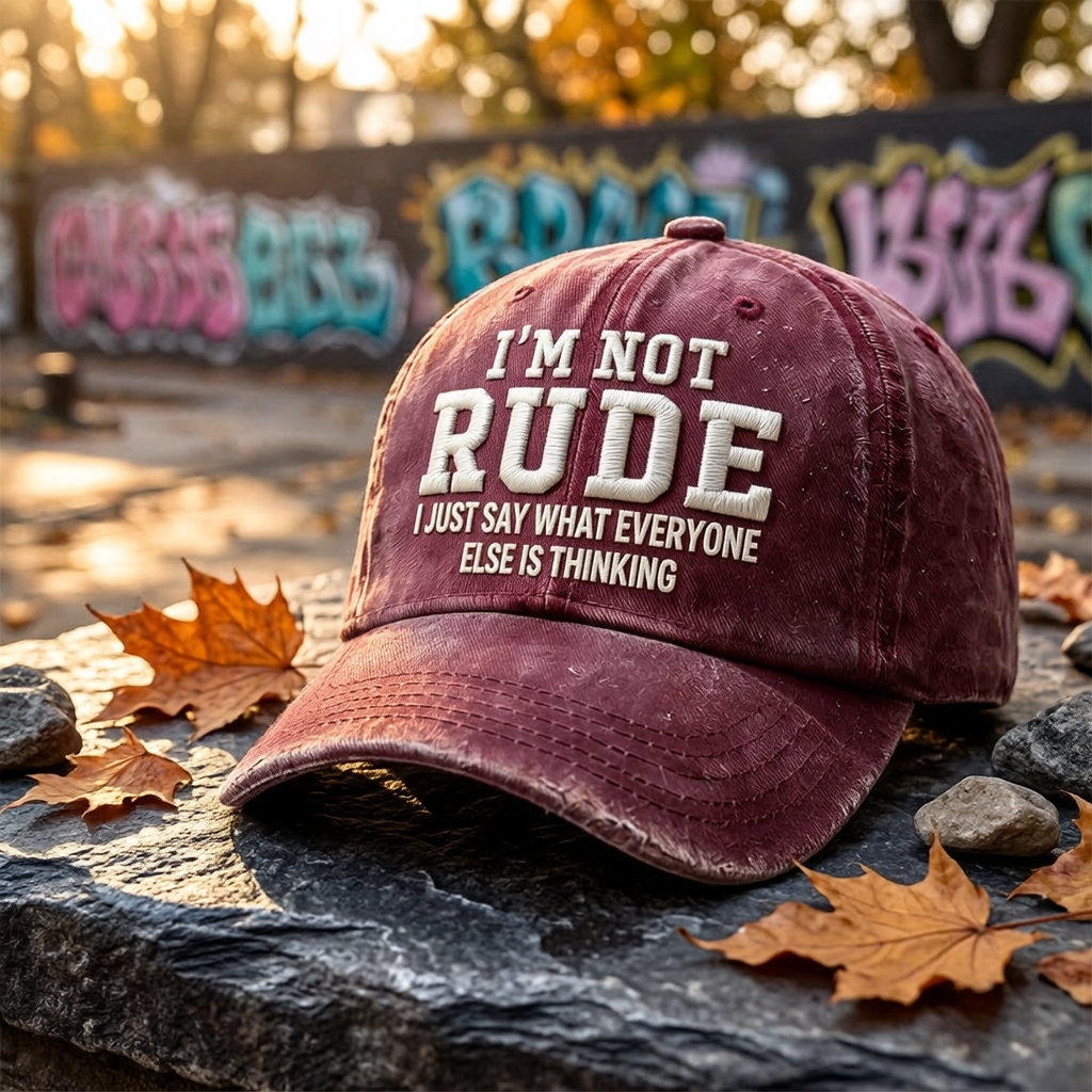 I'm Not Rude I Just Say What Every One Else Is Thinking Embroidery Cap