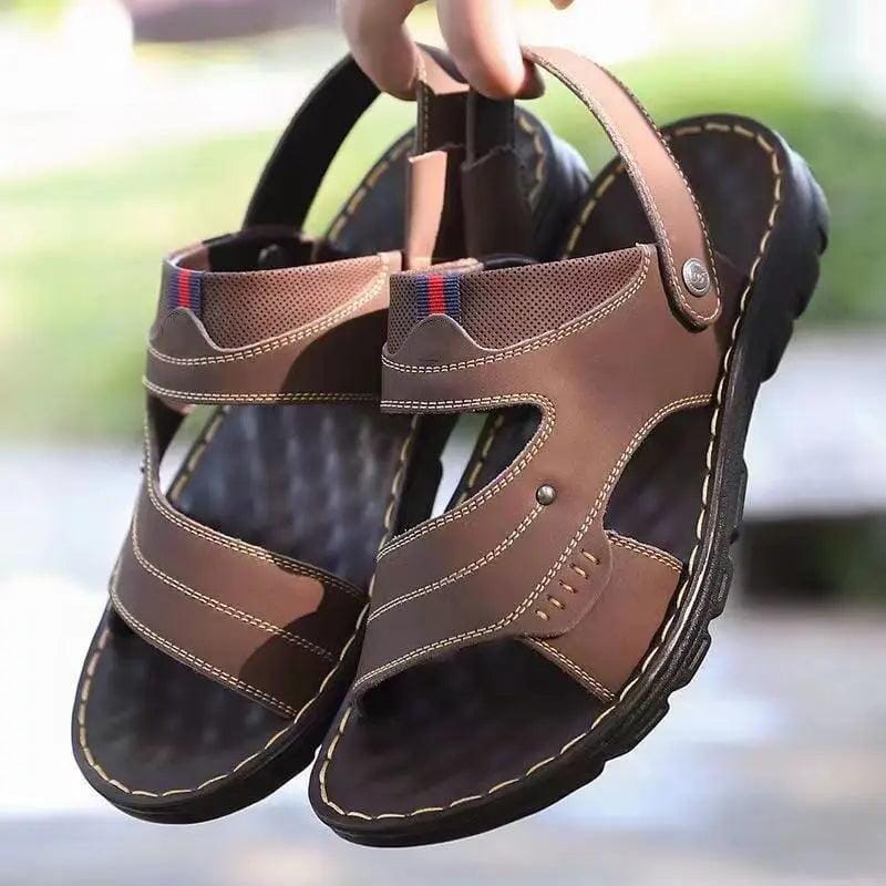 Men's Two-way Outdoor Leather Sandals/Slippers