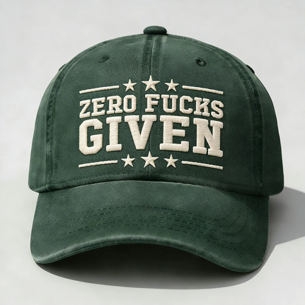 Zero Fucks Given Embroidery Cap
