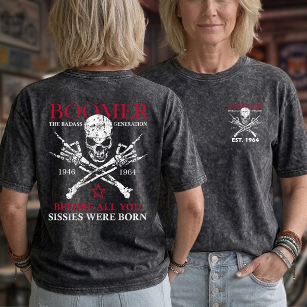 Boomer  Unisex 100% Heavyweight Cotton Washed T-Shirt