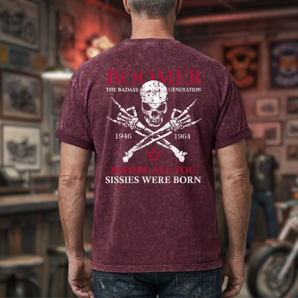 Boomer  Unisex 100% Heavyweight Cotton Washed T-Shirt