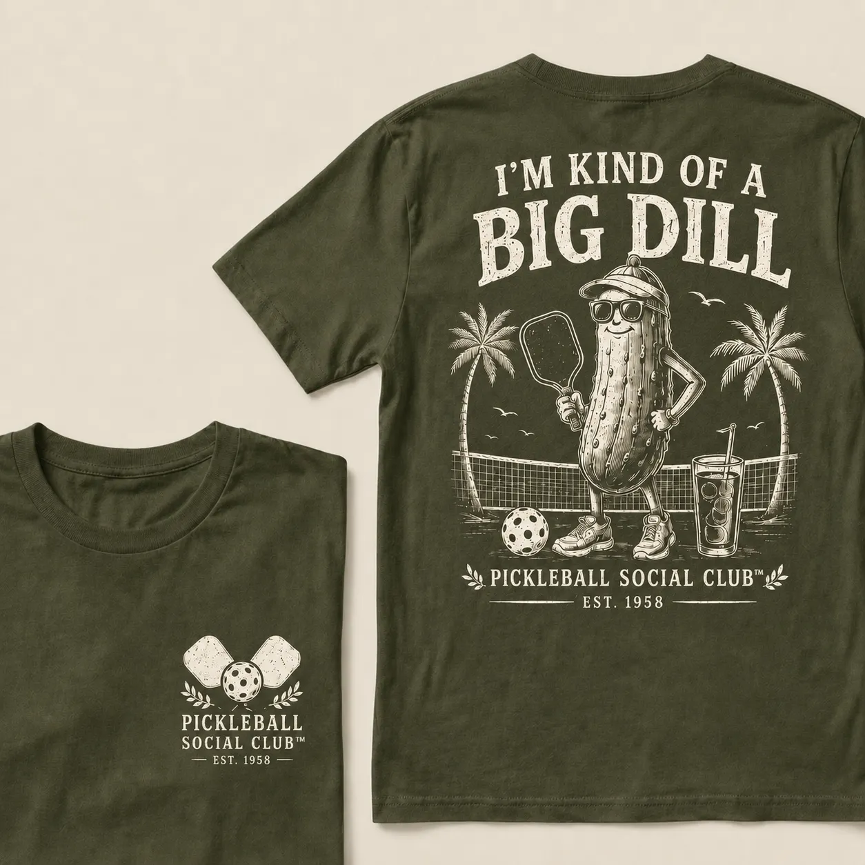 I’m Kind Of A Big Dill Pickleball Shirt – Funny Pickleball Social Club T-Shirt For Players