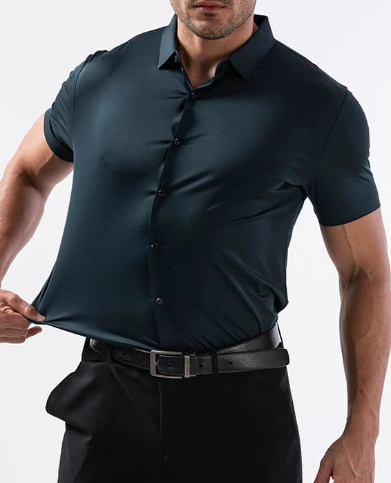 🔥Summer hot sale 49% OFF👔🔥 2-Pack Men’s Stretch Short Sleeve Dress Shirts