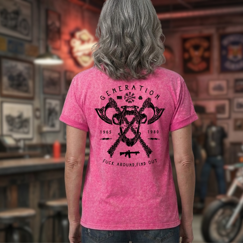 Fuck Around ,Find Out  Unisex 100% Heavyweight Cotton Washed T-Shirt, Custom Year Shirt