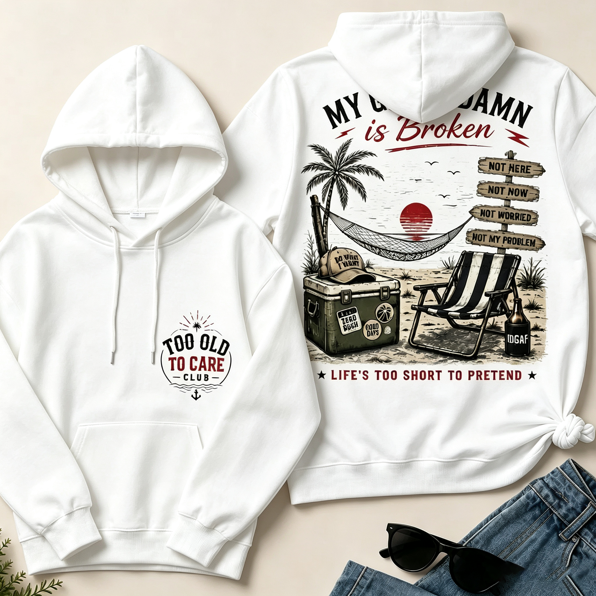 Women's My Give A Damn Is Broken V-Neck T-Shirt