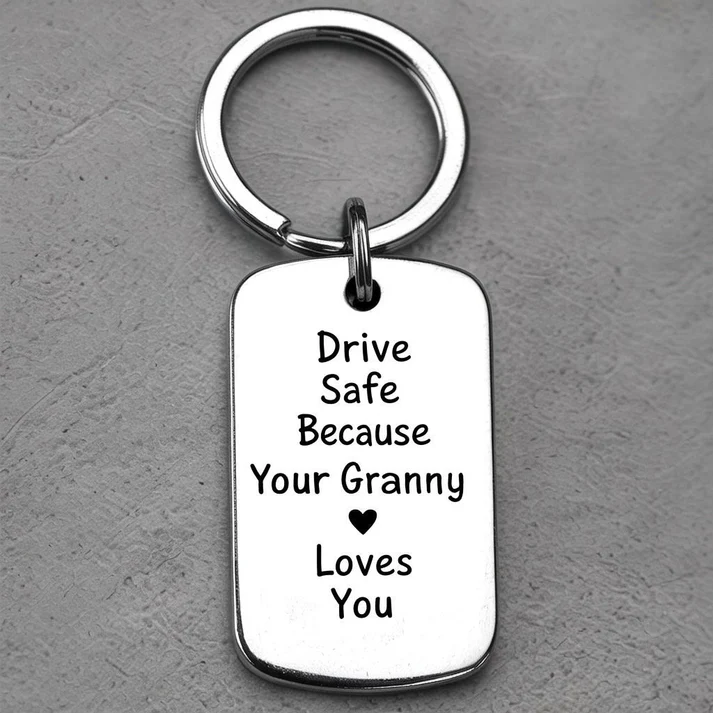 Drive Safe Custom Keychain