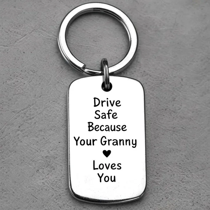 Drive Safe Custom Keychain