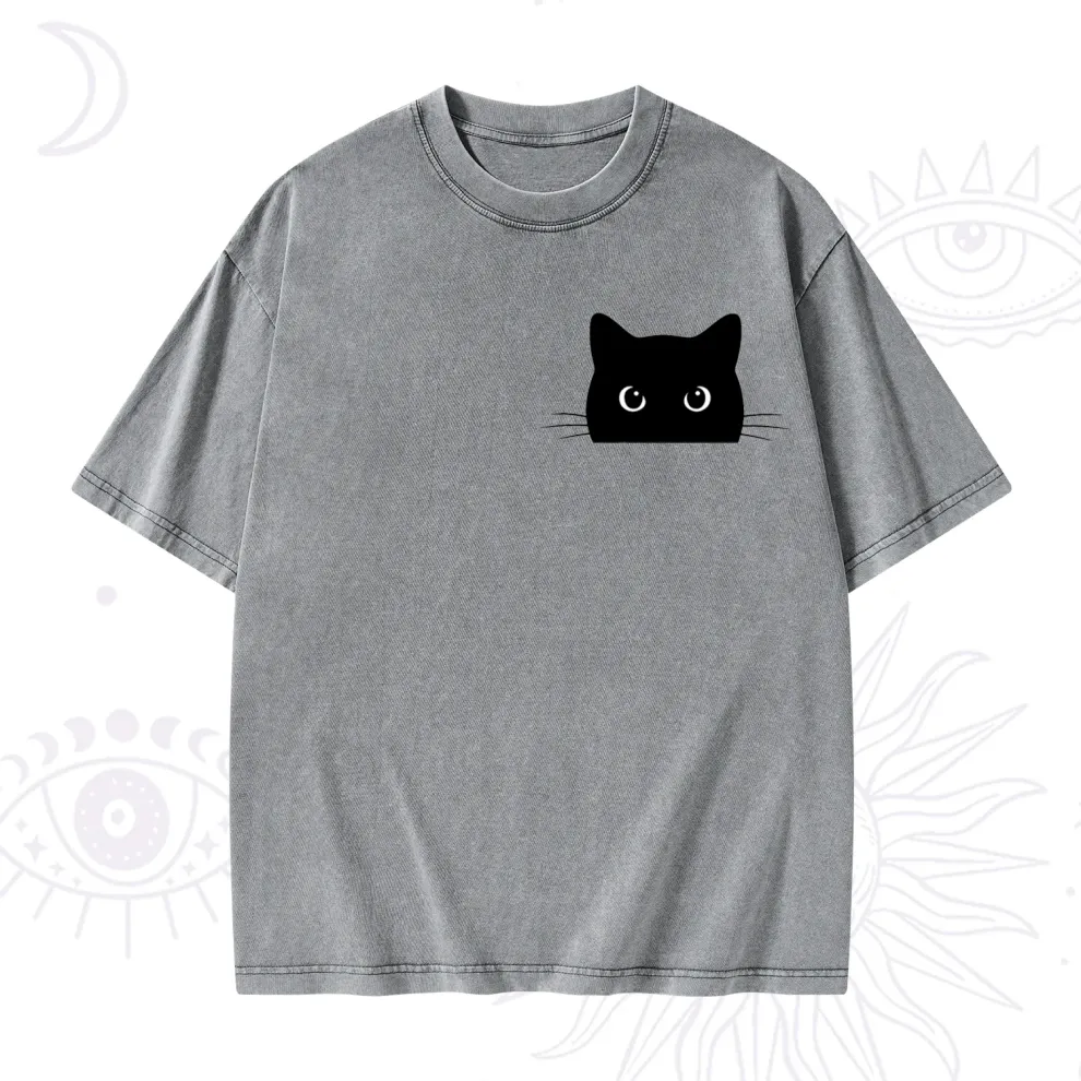 Black Cat Washed T-Shirt