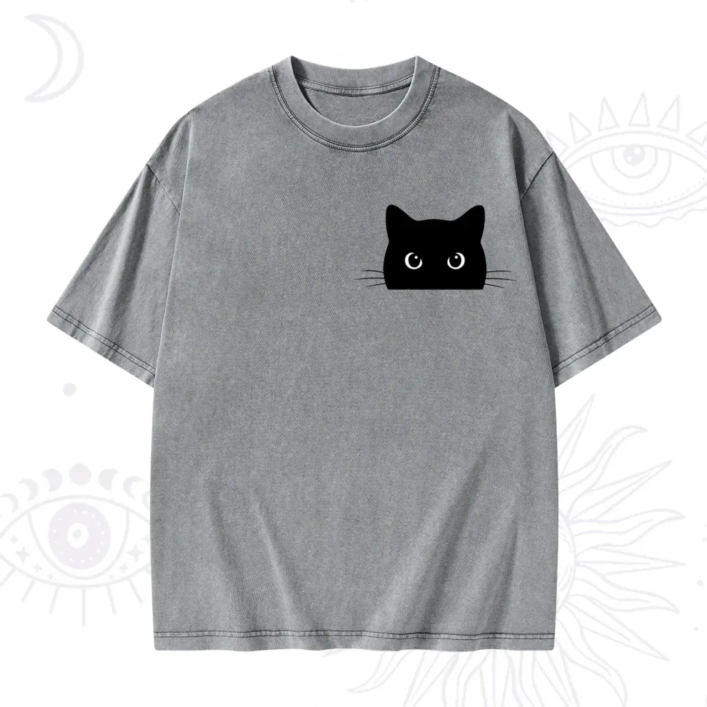 Black Cat Washed T-Shirt