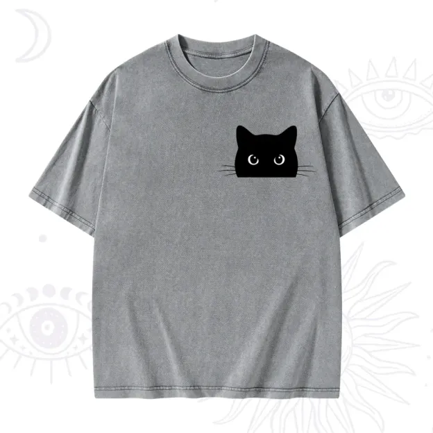 Black Cat Washed T-Shirt