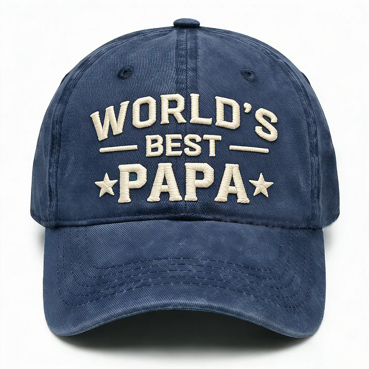 World's Best Papa Embroidery Cap