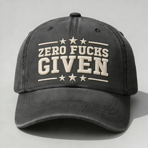 Zero Fucks Given Embroidery Cap