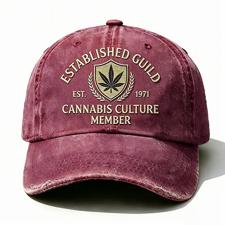 Established Guild Est 1971 Cannabis Culture Member Embroidery Cap