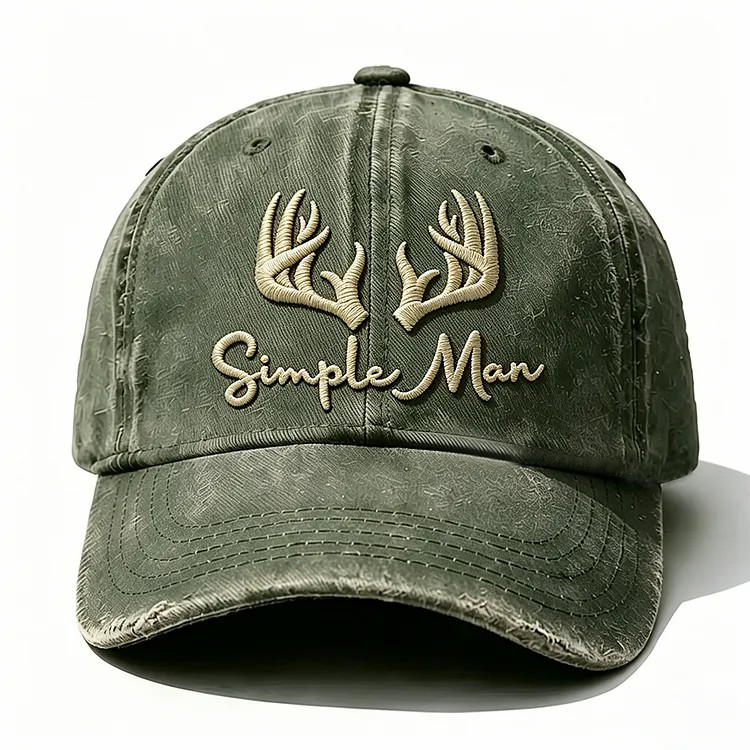 Simple Man Embroidery Cap