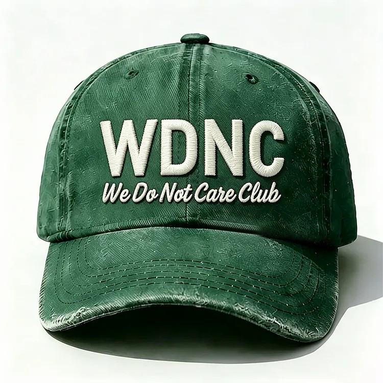 Wdnc We Do Not Care Club Embroidery Cap