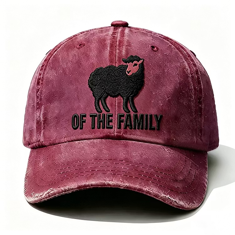 Black Sheep Of The Family Funny Embroidery Cap
