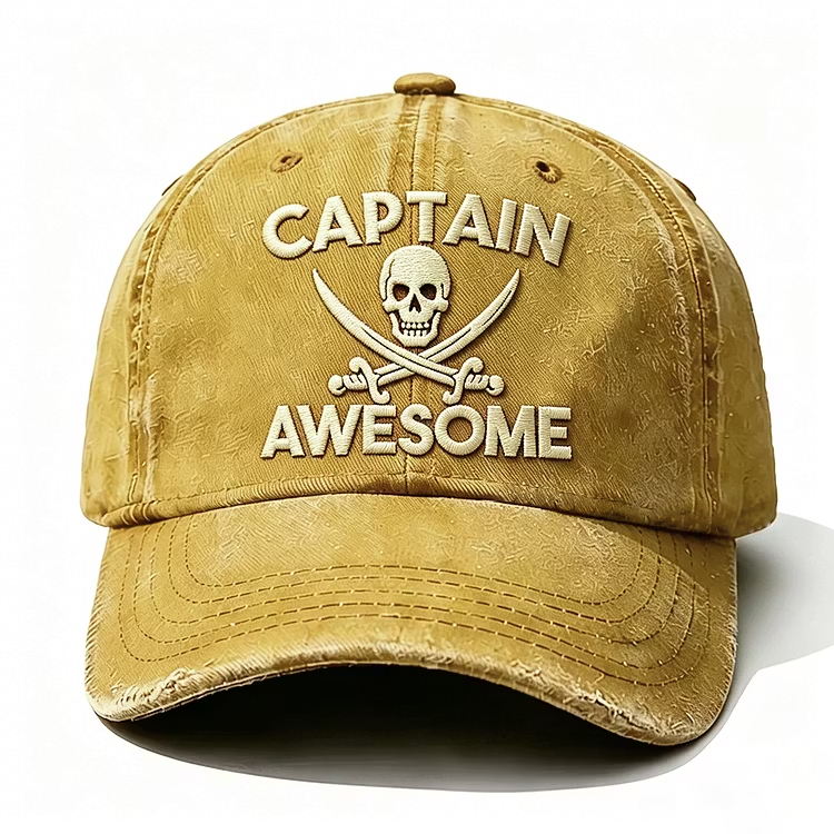 Captain Awesome Embroidery Cap