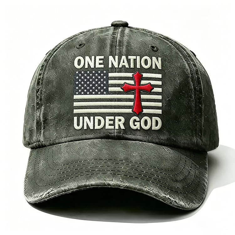 One Nation Under God Embroidery Cap