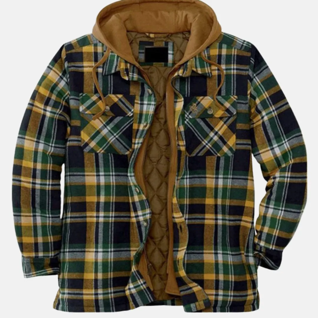 Rugged Hooded Plaid Jacket