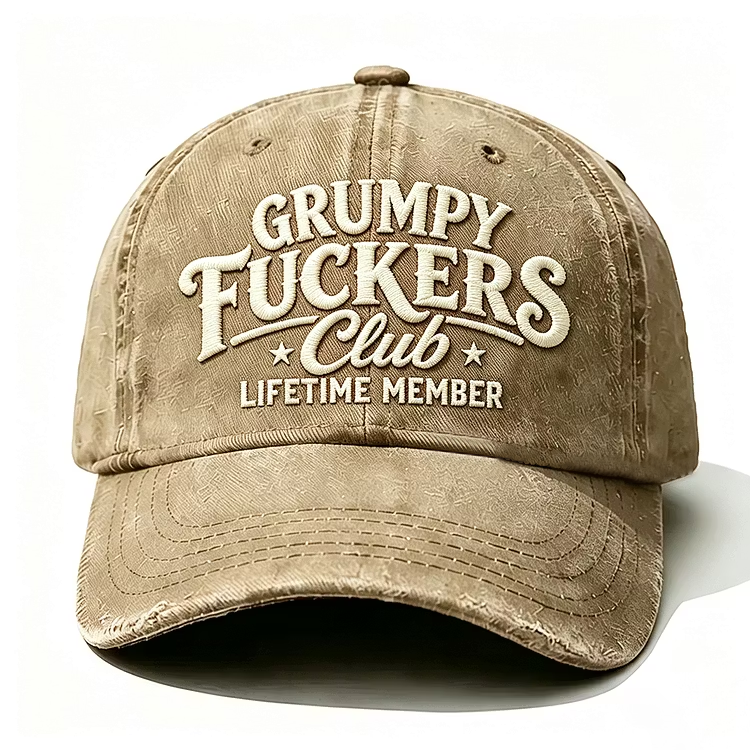 Grumpy F*ckers Club Lifetime Member Embroidery Cap