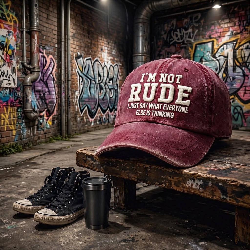 I'm Not Rude I Just Say What Every One Else Is Thinking Embroidery Cap