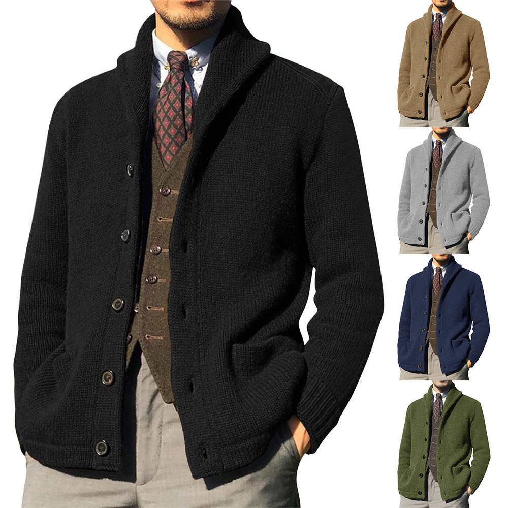 Men's Shawl Collar Wool Cardigan | The Hexham
