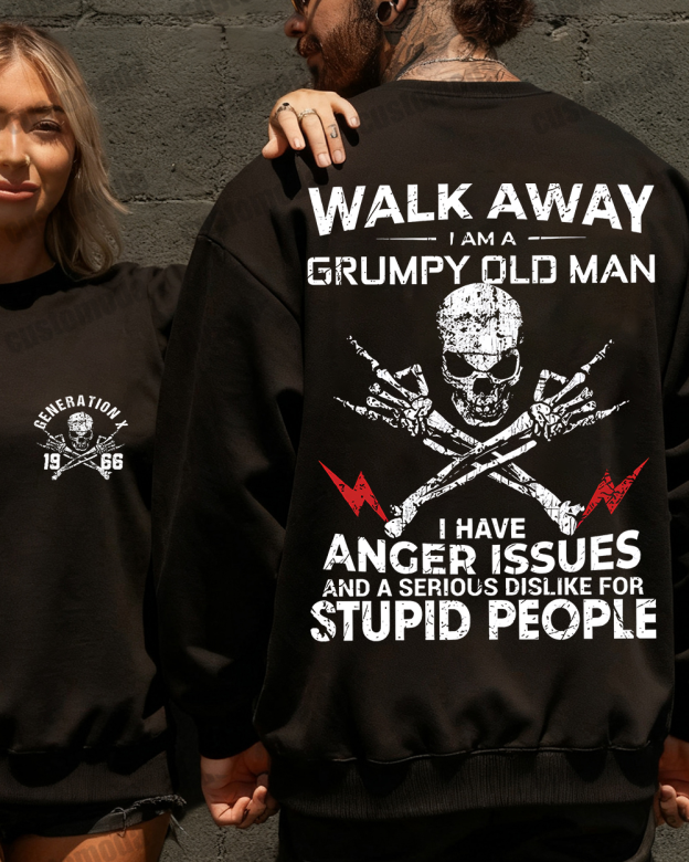 Walk Away I Am A Grumpy Old Man Customize Year T-shirt