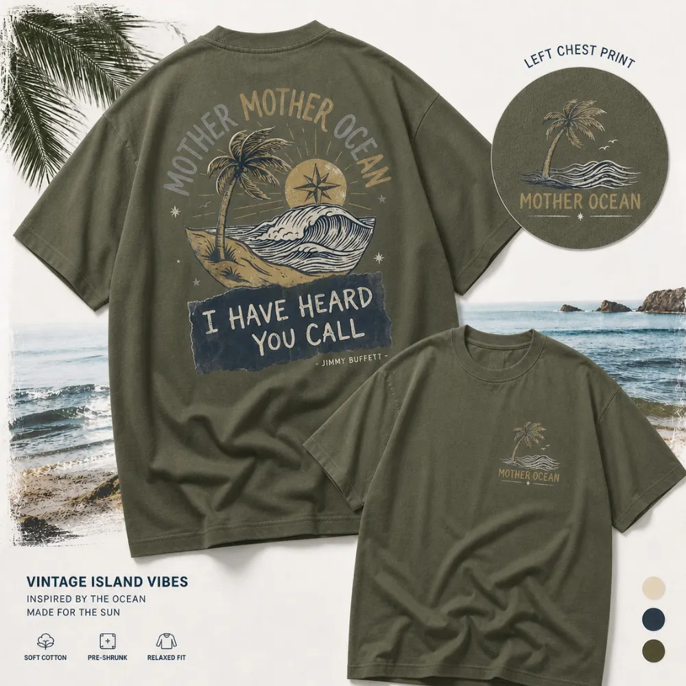 Mother Ocean Vintage Tee V-neck shirt ,Women-Tank