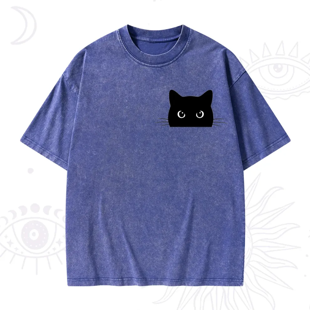 Black Cat Washed T-Shirt