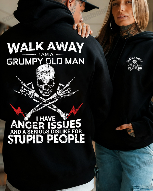 Walk Away I Am A Grumpy Old Man Customize Year T-shirt