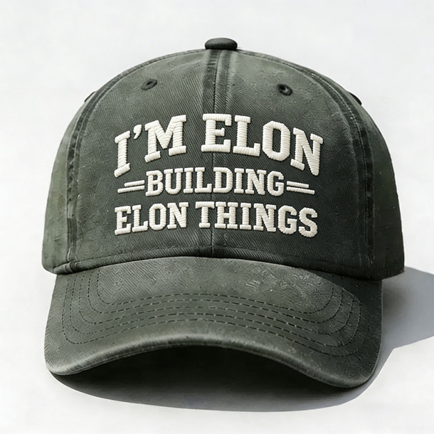 I'm Elon Building Elon Things Embroidery Cap