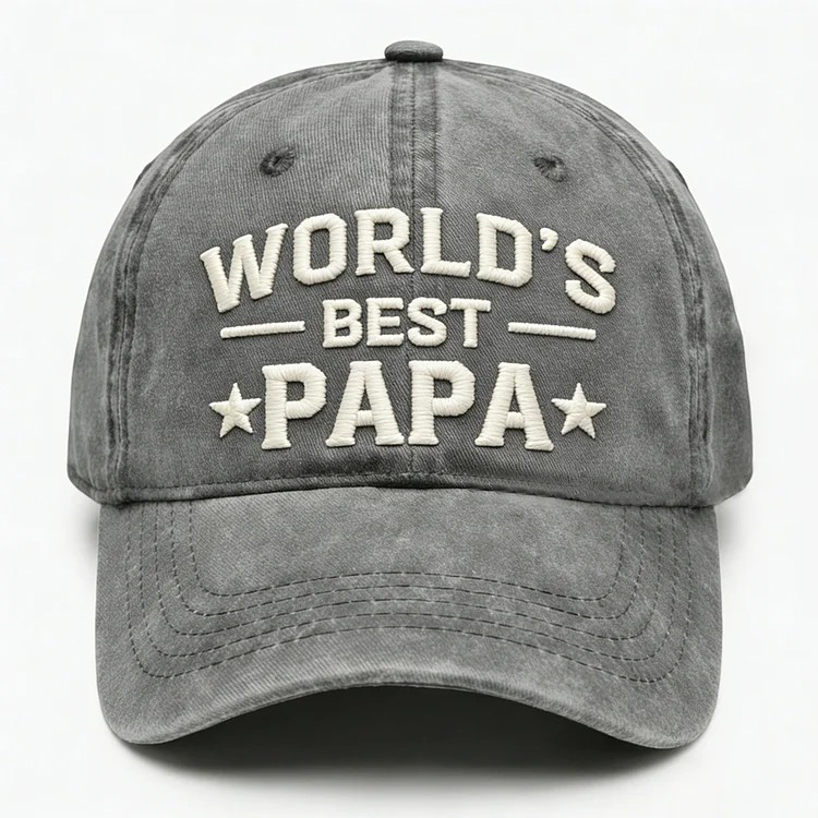 World's Best Papa Embroidery Cap