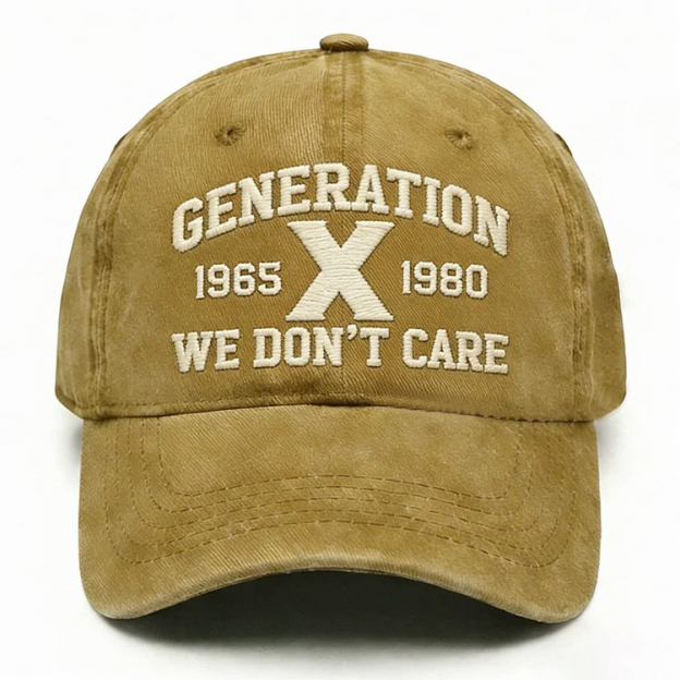 Gen X We Don't Care Embroidery Cap
