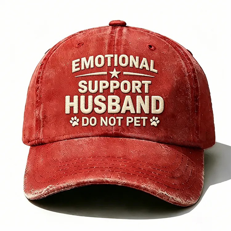 Emotional Support Husband Do Not Pet Embroidery Cap