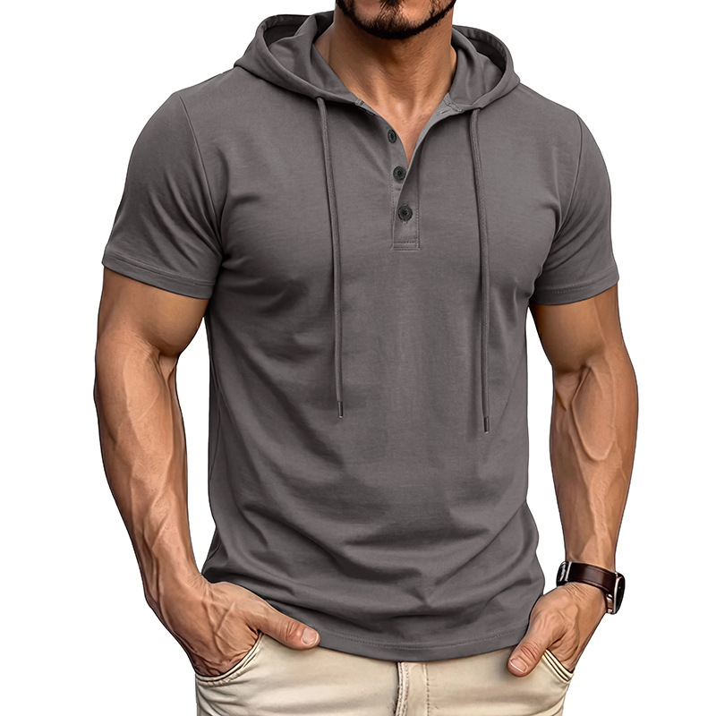 Athletic Fit Workout Hoodie Tee for Men