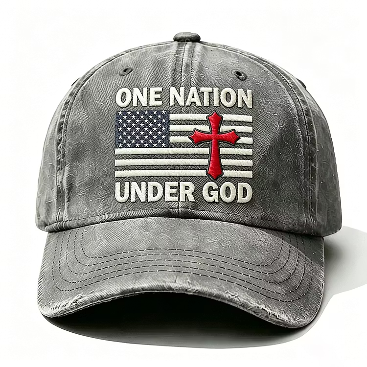 One Nation Under God Embroidery Cap