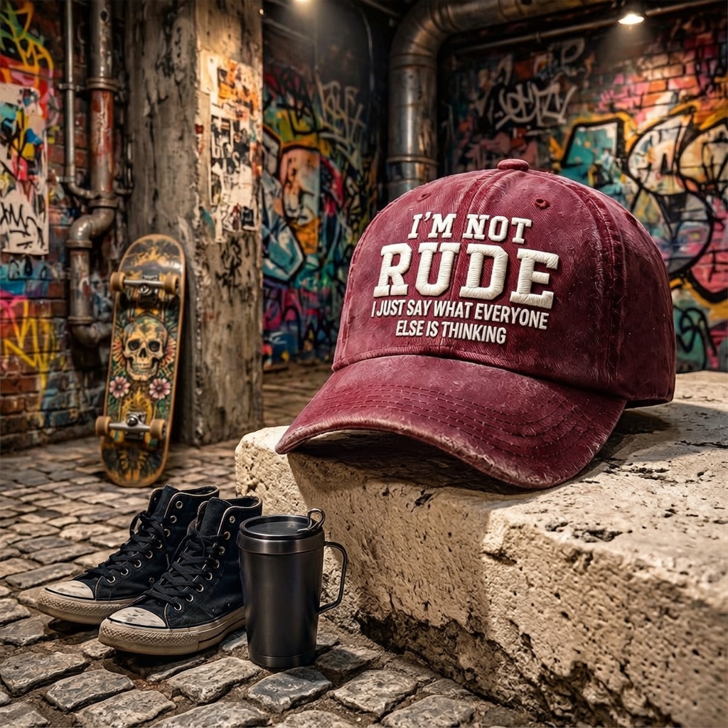 I'm Not Rude I Just Say What Every One Else Is Thinking Embroidery Cap