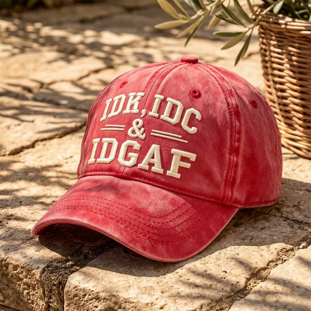 Idk Idc & Idgaf Embroidery Cap