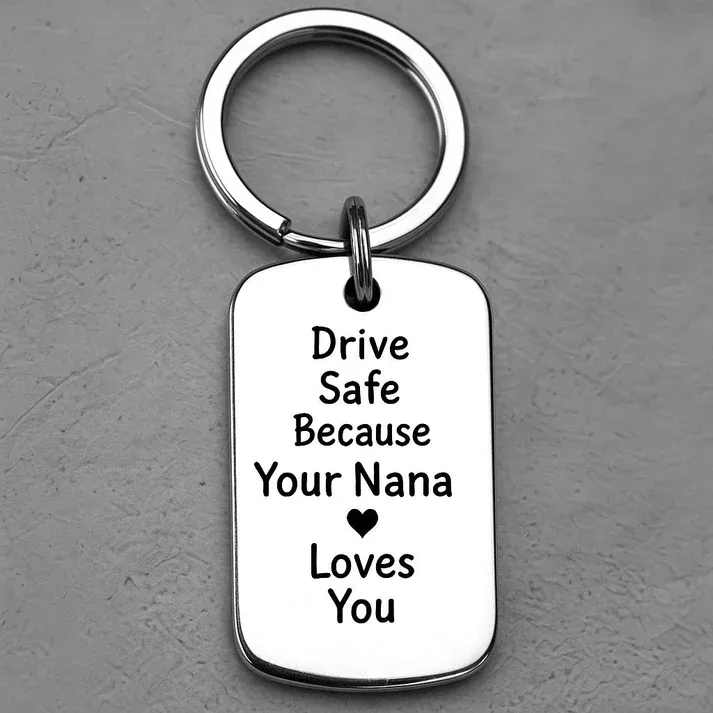 Drive Safe Custom Keychain