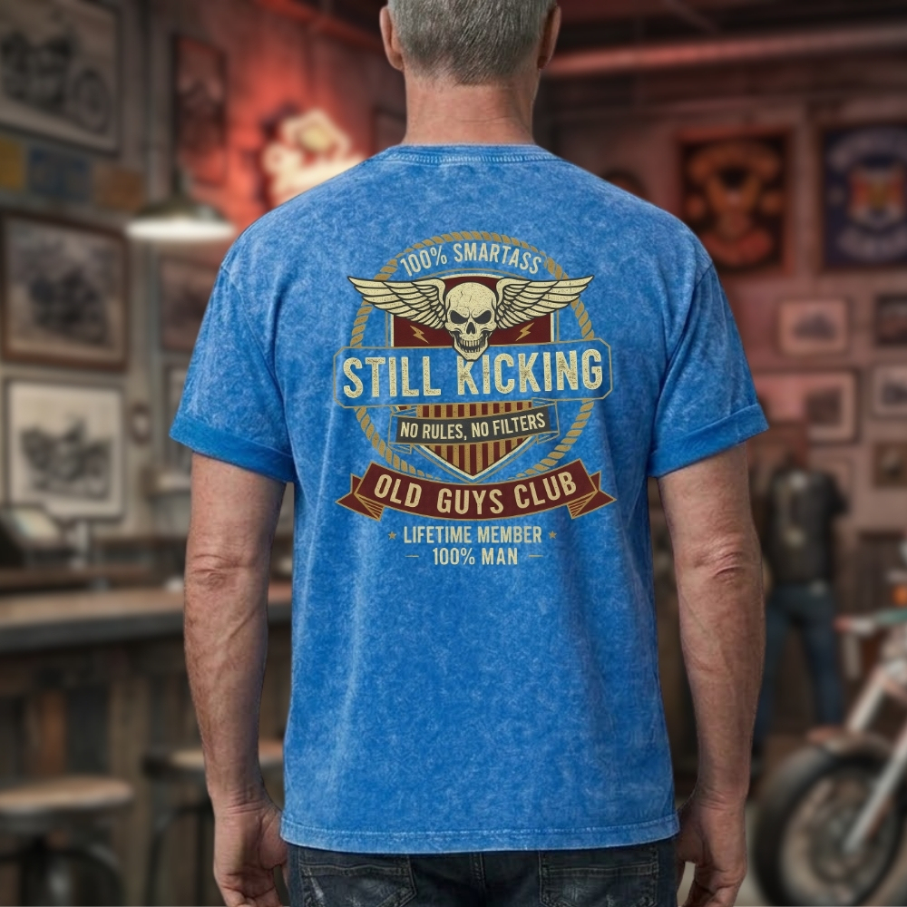 Custom Year Graphic Tee - 100% Man, No Rules - Unisex 100% Heavyweight Cotton Washed T-Shirt
