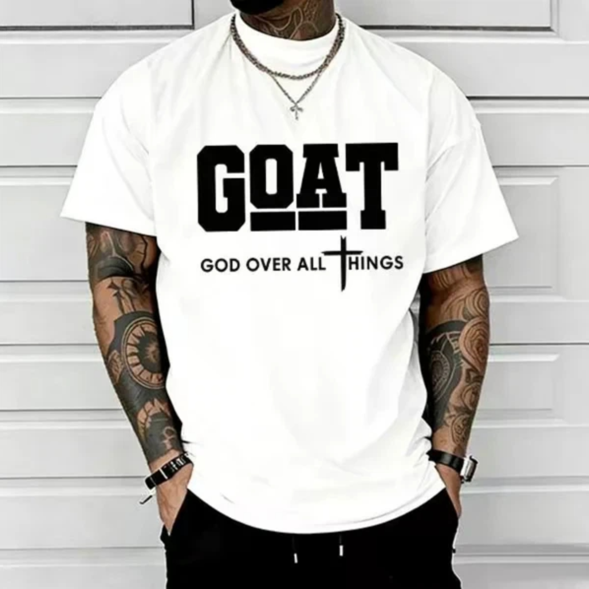 God Over All Things GOAT T-Shirt