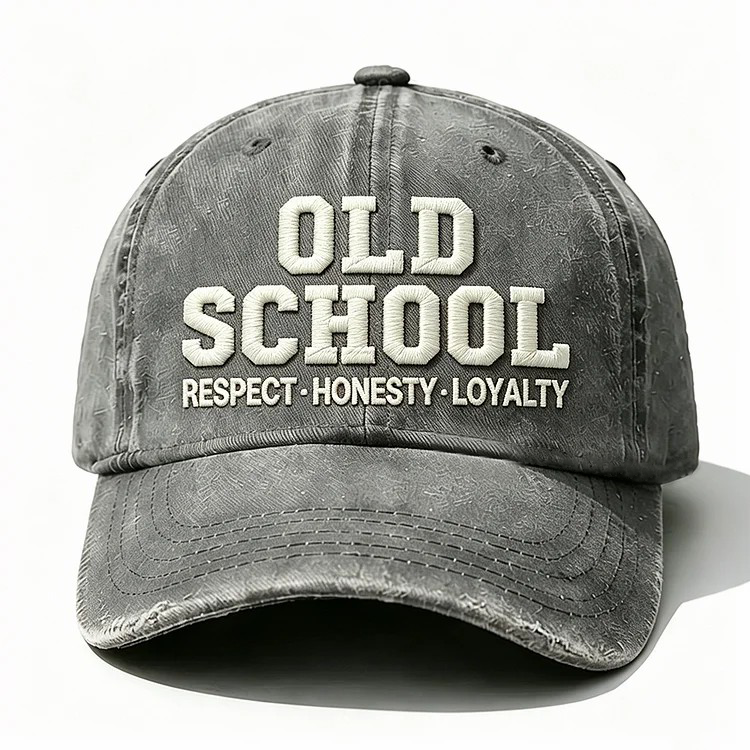 Old School Respect Honesty Loyalty Embroidery Cap