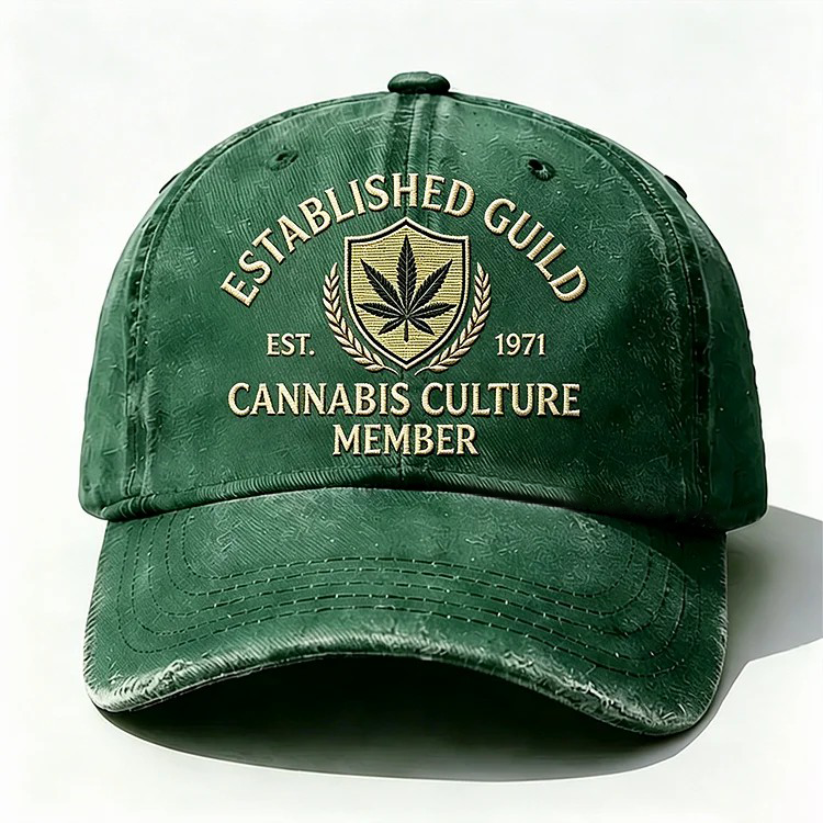 Established Guild Est 1971 Cannabis Culture Member Embroidery Cap