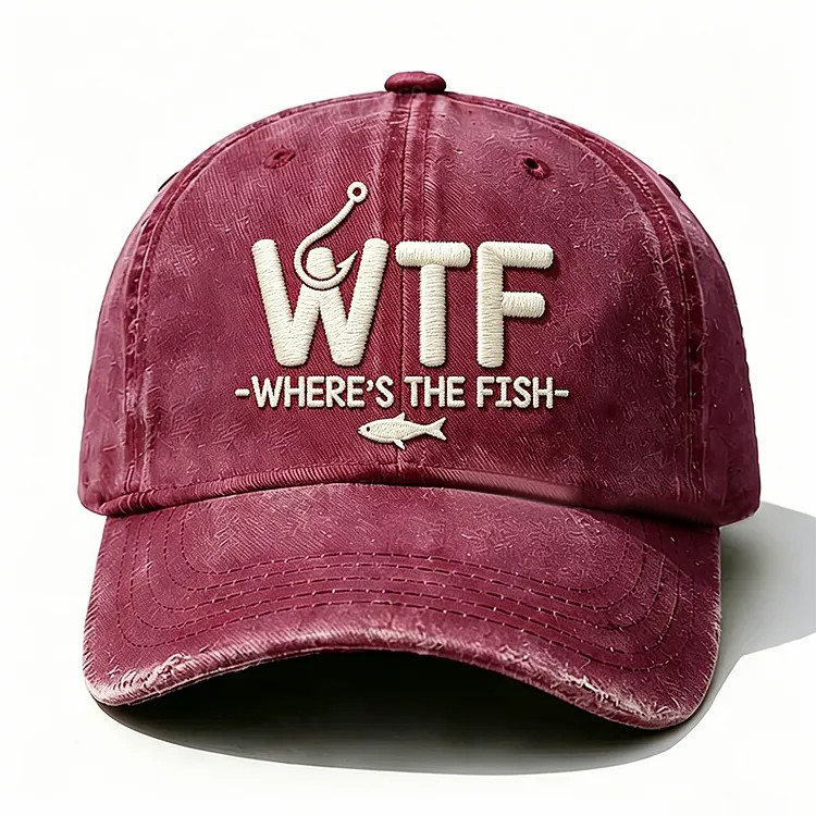 WTF Where's The Fish Embroidery Cap