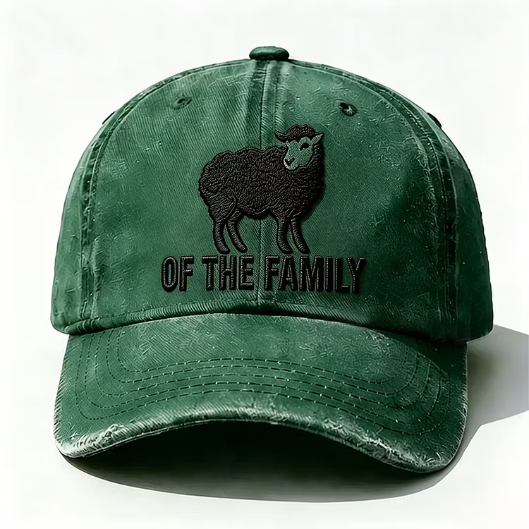 Black Sheep Of The Family Funny Embroidery Cap