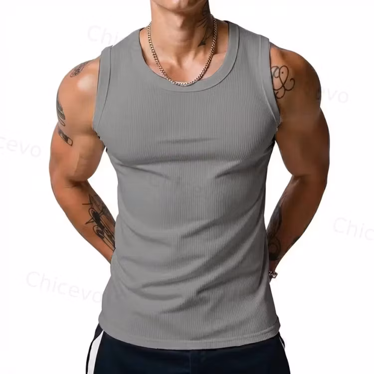 Men's 3-Pack Ribbed Knit Tank Tops (Casual & Gym)
