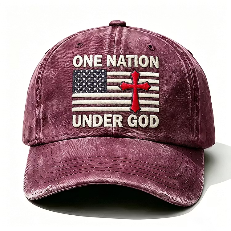 One Nation Under God Embroidery Cap