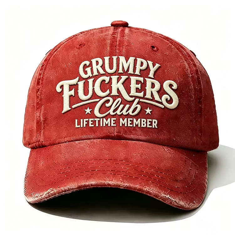 Grumpy F*ckers Club Lifetime Member Embroidery Cap