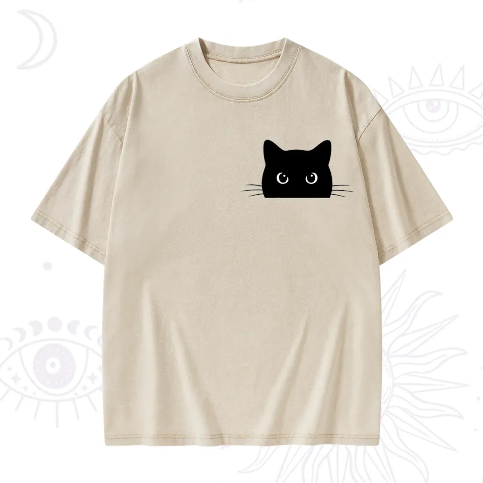 Black Cat Washed T-Shirt